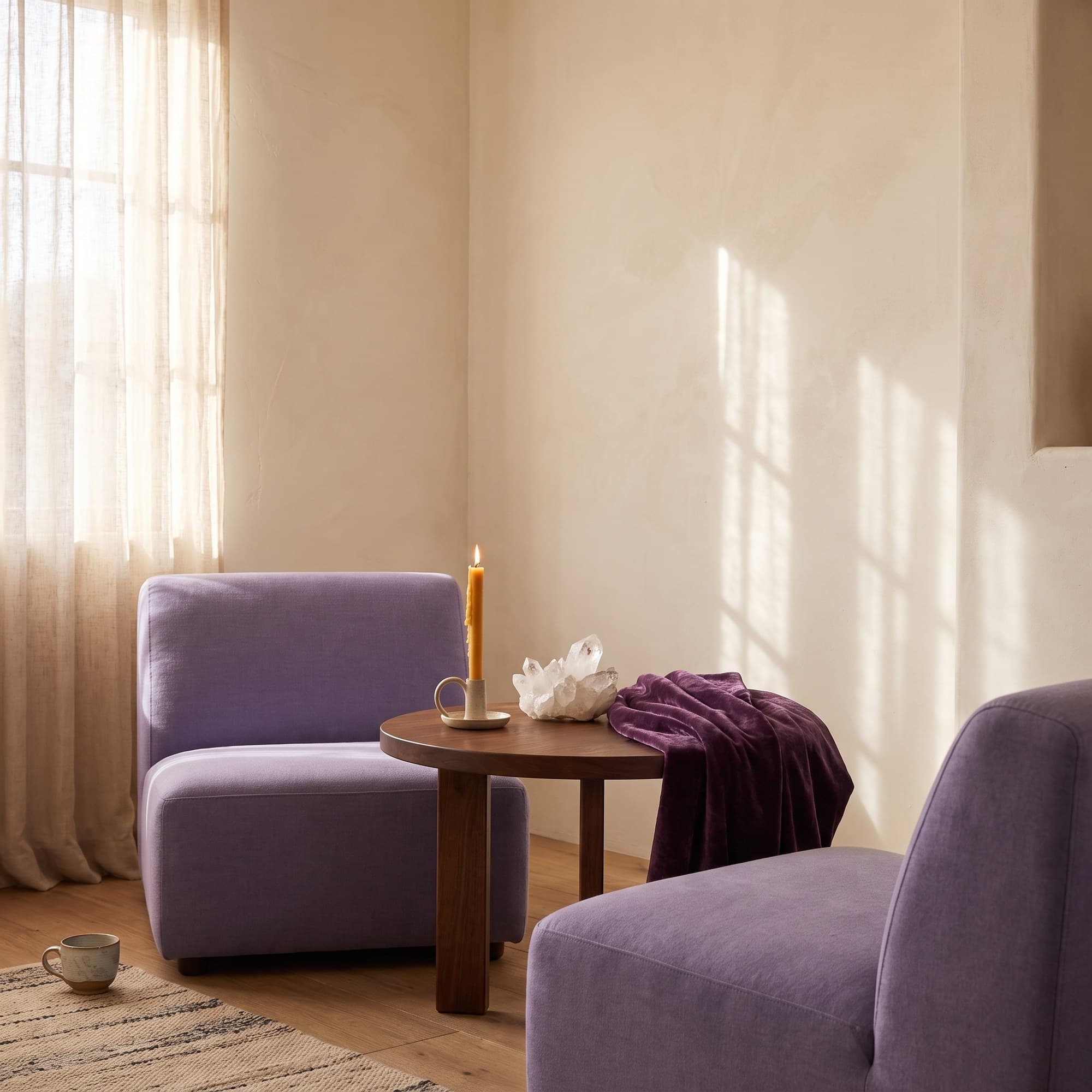 An elegant spiritual session setting